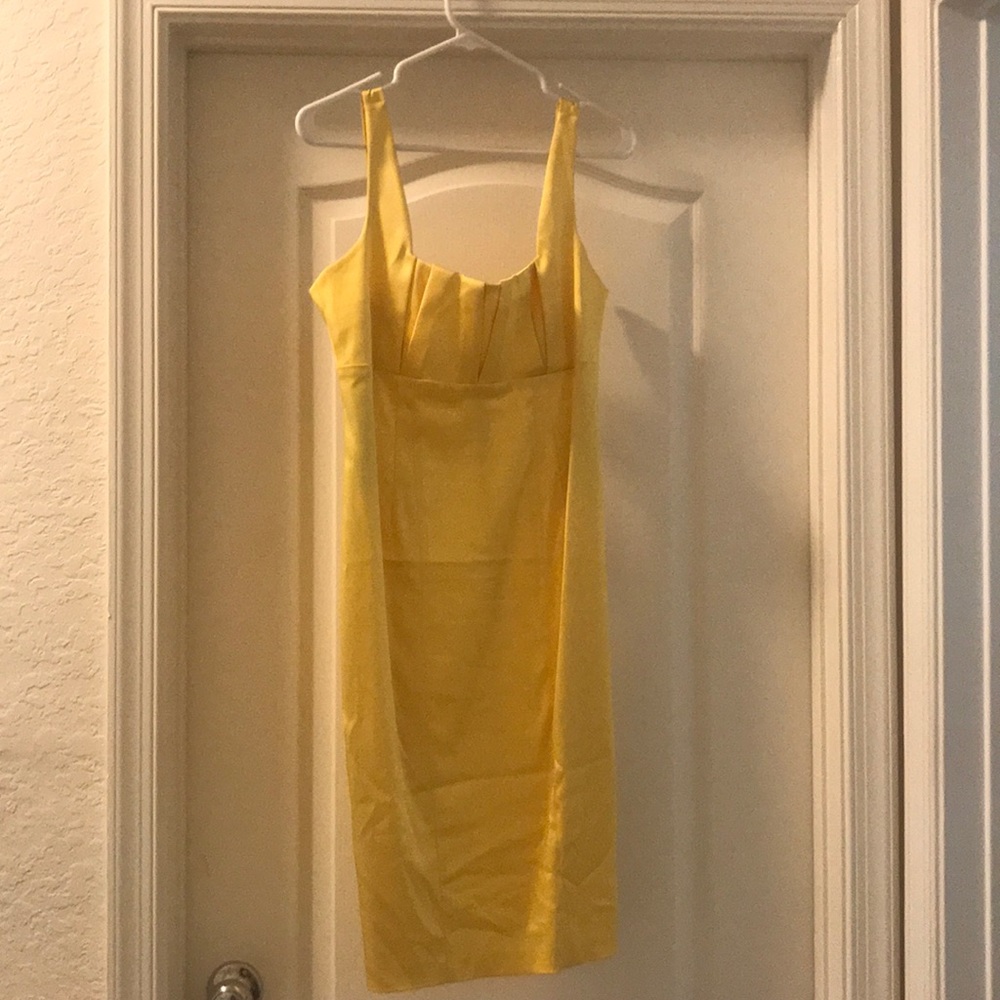 Beautiful yellow Calvin Klein satin dress